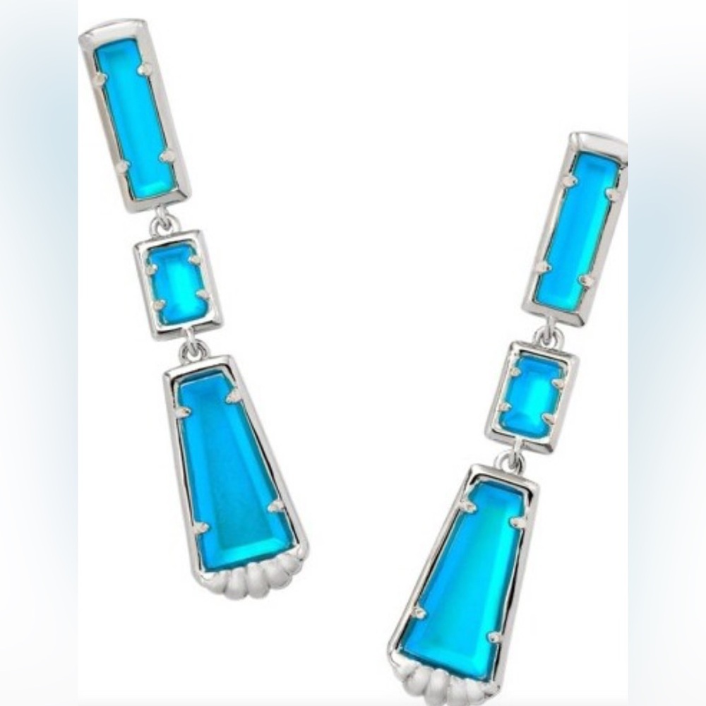 NWT [Kendra Scott] Serena Linear Drop Dangle Earrings in Orange, Pink, or Blue